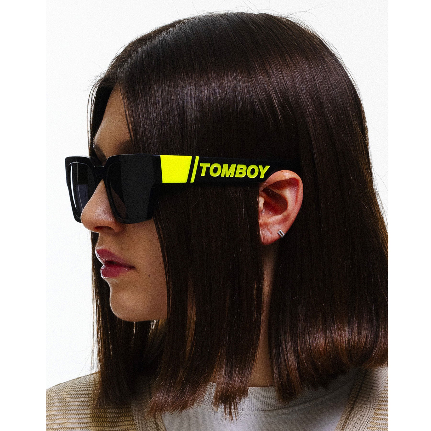 LUNETTE SOLAIRE NOIRE/JAUNE FLUO