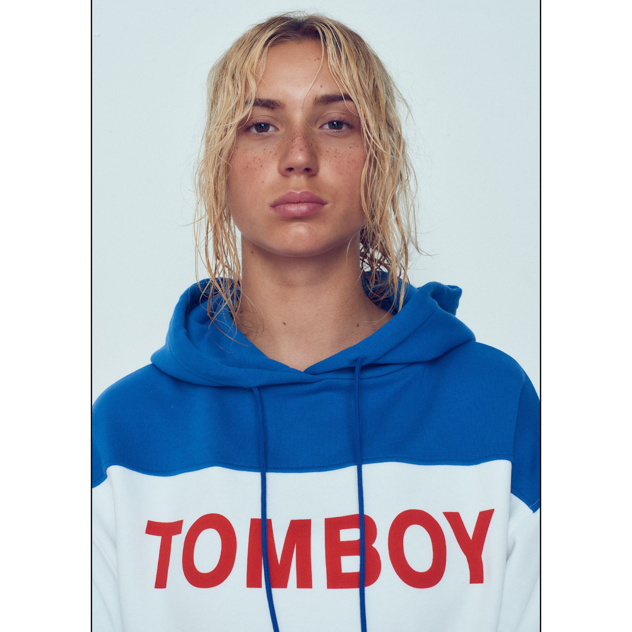 BOBBY CROP BLANC/BLEU