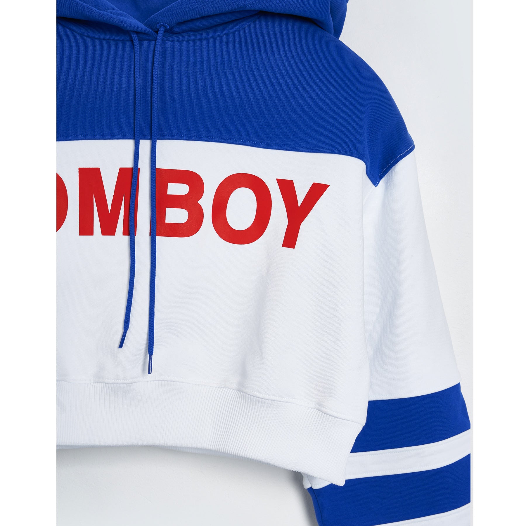 BOBBY CROP WHITE/BLUE
