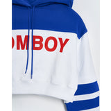 BOBBY CROP WHITE/BLUE