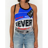TOP-DRAPEAU BLEU/GRIS