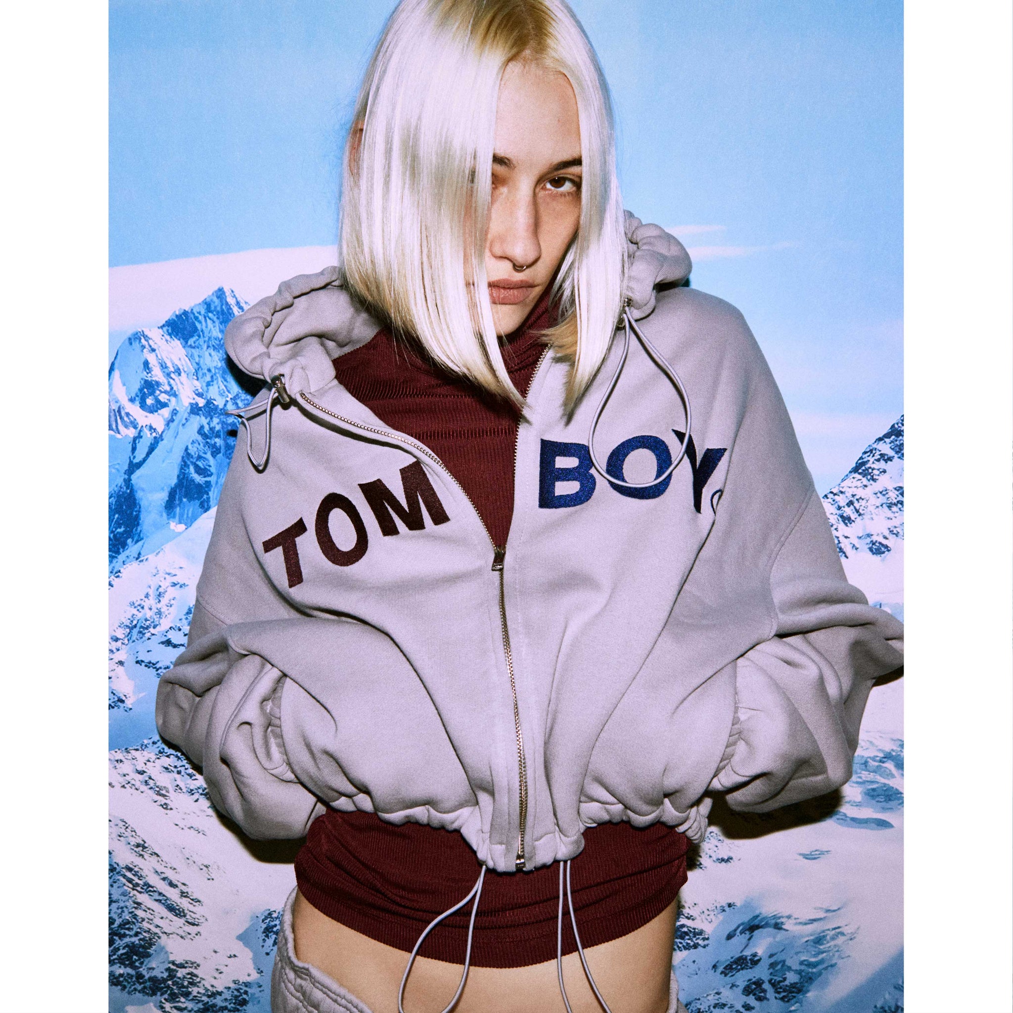 HOODIE COURT RUSH GRIS