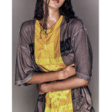 HANDCRAFTED TEE - GRIS/JAUNE