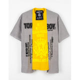 HANDCRAFTED TEE - GRIS/JAUNE