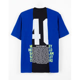 HANDCRAFTED TEE - BLEU/NOIR
